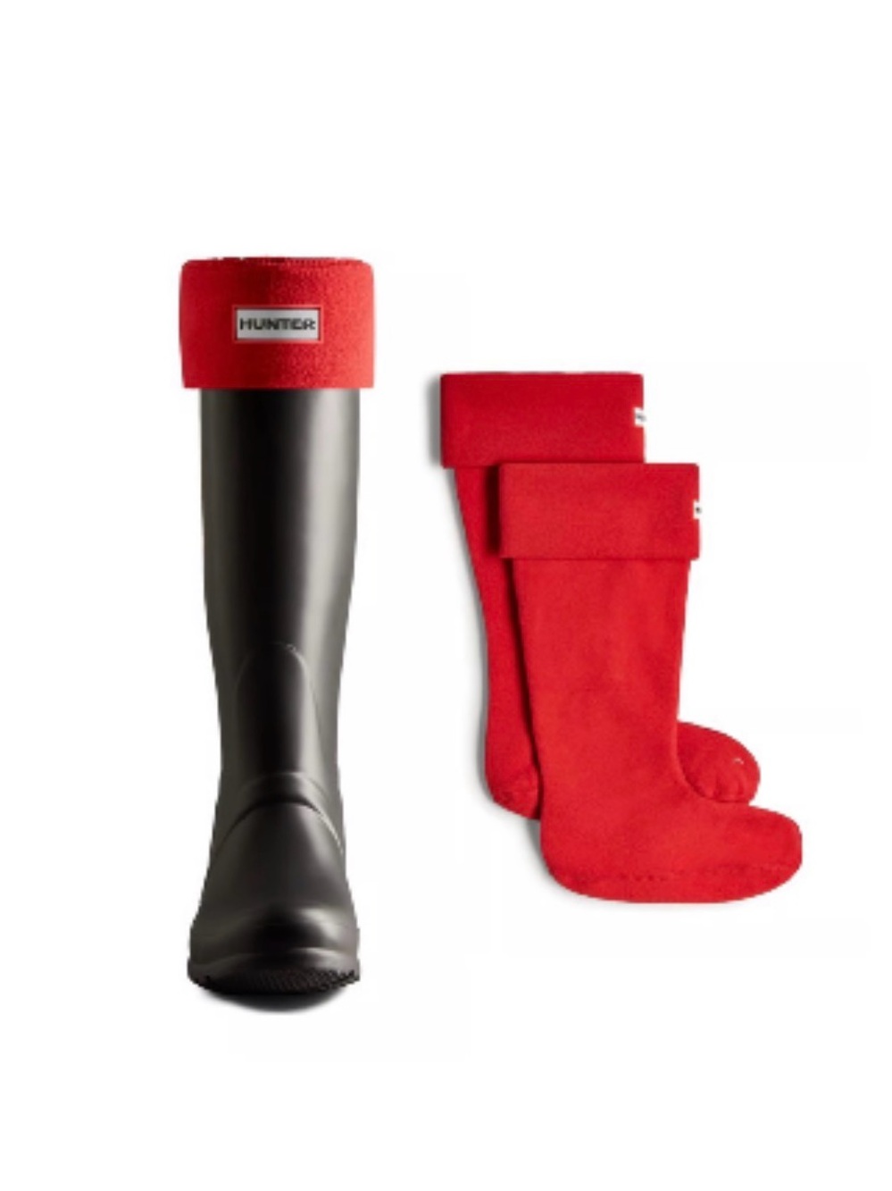 Hunter Kids Red Fleece Boot Liners